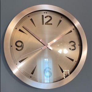 Rose gold wall clock